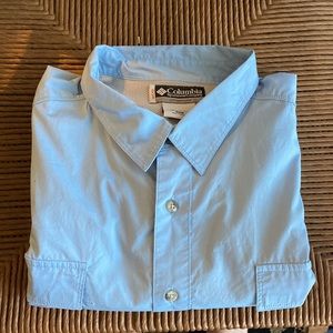 Columbia XCO Vented Short Sleeve Outdoor Shirt Size XXL Lt Blue